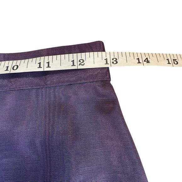 VTG 80s 90s Scott McClintock 2 Piece Skirt Suit Sz 8 Purple Taffeta Lace Collar - Picture 14 of 15